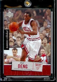 2005 06 Upper Deck Rookie Debut Luol Deng Chicago Bulls Basketball Card #13 - Mint Condition - In Protective Display Case !!