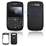 BLACK RUBBERIZED COATED COVER HARD CASE PROTECTOR for BLACKBERRY CURVE 8900