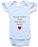 MY CUTE UNCLE IS SINGLE - BigBoyMusic Baby Designs - White, Blue or Pink Onesie / Baby T-shirt