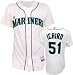 Ichiro Suzuki Majestic Home Authentic Onfield Cool Base Seattle Mariners Jersey - 44