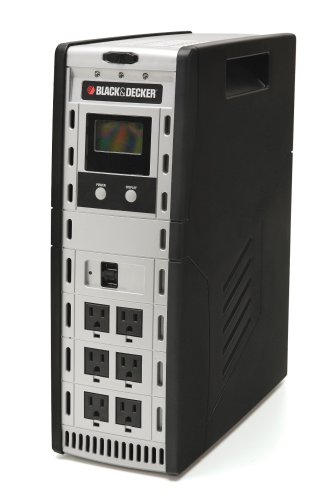 Black & Decker Electromate POWER 500 Emergency Power Source With 6 AC Outlets And 2 USB Ports #BPS500B