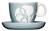 Sagaform Flora Espresso Cup with Saucer, Turquiose, Set of Four