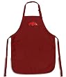University of Arkansas Apron College Logo Red Arkansas Razorbacks TOP RATED for Grilling, Barbecue, Kitchen and Cooking Best Unique Gifts for a Man, Men, HIM HER Women, Ladies. GIFT IDEA!