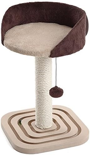 Petown Cat Tree with Sisal Post Scratcher Furniture Pet Bed Furniture Beige Color