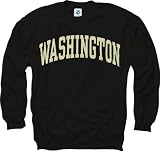 Washington Huskies Black Arch Crewneck Sweatshirt