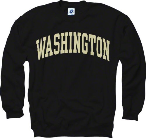 Washington Huskies Black Arch Crewneck Sweatshirt