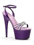 6 1/2 Inch Sexy Prom Shoe High Heel Platform Formal Sandal With Rhinestones Size: 10 Colors: Purple