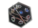 Japanese Anime Katekyo Hitman Reborn Cosplay Accessories - Set of Seven Gem Rings and cos weapons