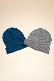 2 Pack Ribbed Plain Hats