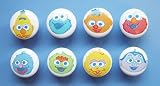 8 NEW Sesame Street Baby Decorative Ceramic Dresser Knobs Nursery Elmo Big Bird Oscar Cookie Monster