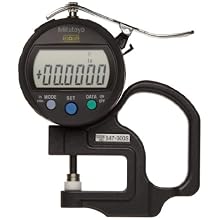 Mitutoyo Digimatic IDC/IDS Thickness Gage, Flat Anvil, SPC Output, Inch and Metric