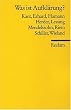 Was ist Aufkl�rung?: Thesen und Definitionen