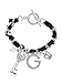 G by GUESS Women's Silver-Tone Ribbon Charm Bracelet
