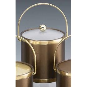Kraftware 46865 Brushed Silk - Bronze 3 Quart Ice Bucket with Bale Handle, Bands and... by Kraftware