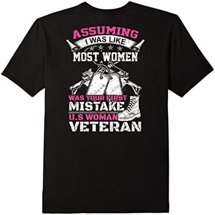 US WOMAN VETERAN - Male Large - Black