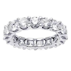PLT950 Platinum Diamond 4.86ct Wedding Band - Sizes 5-13