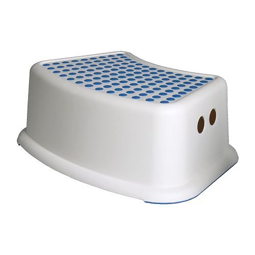 baby products Educational Products - Childrens Stool, White, Blue - Anti-slip cover on top reduces the risk of slipping. Anti-slip protector on underside helps prevent slipping.