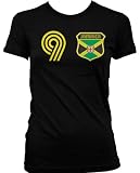 Jamaican Crest International Retro Soccer Juniors T-shirt, Jamaica National Pride Juniors Shirt