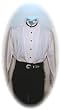 White Horse Western Dress Shirt with Black Collar Band