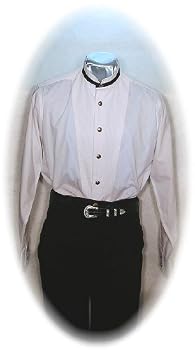 White Horse Western Dress Shirt with Black Collar Band