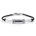 Stylish Sophistication: Stainless Steel Bar link ID-style Rubber Cord Bracelet for Men