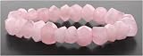 Faceted Free Form Bracelet - Rose Quartz