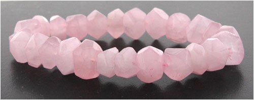 Click here to buy Faceted Free Form Bracelet - Rose Quartz.