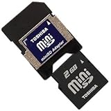 Toshiba SD-S02GR4W 2GB miniSD Memory Card with Adapter