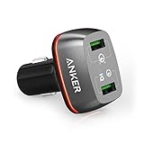 Anker PowerDrive+ 2 (42W 2ポート USBカーチャージャー QC3.0、 QC2.0 &amp; PowerIQ搭載) iPhone Andoird各種他対応 A2224011