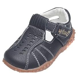 PLAYSHOES trendige Sandalen, Lauflernsandalen, UNI, marine, LEDER