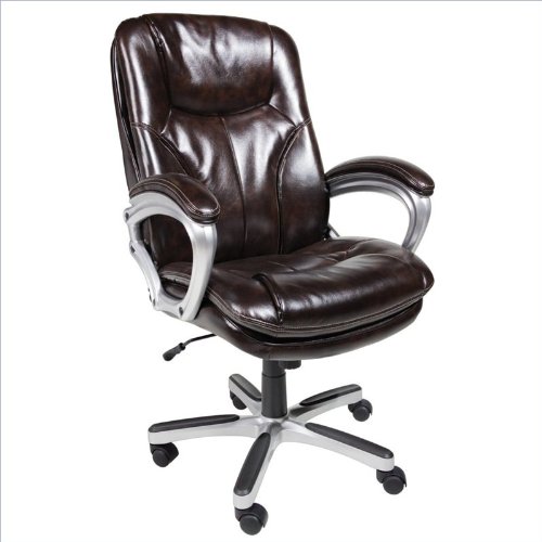 Serta Executive Big&Tall Office Chair, Puresoft Faux Leather, Roasted Chestnut, 43502 On Sale