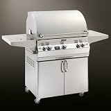 Fire Magic Aurora A660s Gas Grill with Single Side Burner 3 Infrared Burners on Cabinet Cart - Natural Gas OR Propane