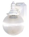 Adjusta-Post Everstone One-Light Outdoor Downward Inverted Wall Sconce, White with Clear Acrylic Beveled Lens #S26VC-WH