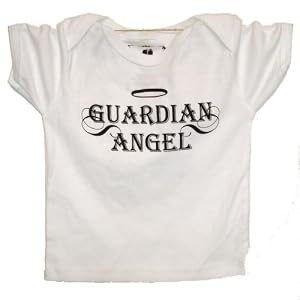 Rattle Me Organic Lapover Tee Guardian Angel - White, 18 to 24 Months