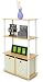 Furinno NW889BE 4-Tier Shelf Storage Shelves Cabinet Bookcase Bookshelf Bookshelves with Bins, Beech