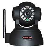 Wireless IP Camera with Pan & Tilt, Night Vision, 2 Way Audio, Apple Mac and Windows compatible, Color - Black