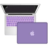 Slickblue(TM) Macbook Air 11" Rubberized Matte Plastic Hard Case Cover With Keyboard Cover & Screen Protector (A1465/A1370) - Purple