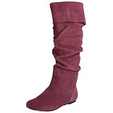  : Steve Madden Women's Bonanza Tall Shafted Flat Boot,Burgundy Suede,6 M US