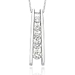 14K White Gold 1 ct. Diamond "Journey of Love" Ladder Pendant with Chain