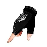 Freehawk® Non-Slip Ultrathin Children Half Finger Bicycle Cycling Breathable Gloves Roller-skating Gloves for Fishing, Cycling, Roller Skating and Climbing in Summer (Black)