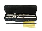 Hallelu HFL-200 Flute W/case Nickel Plated Keys 1 Year Warranty