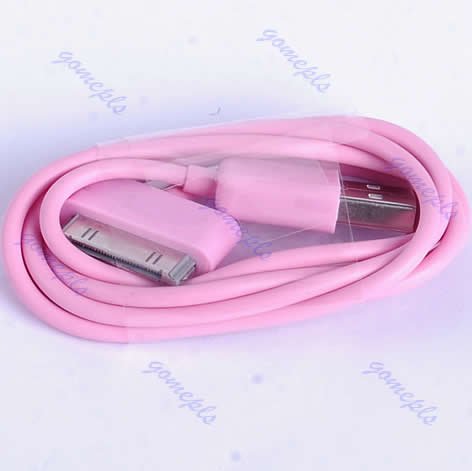 USB Data Charger Cable for Ipod Iphone 3g 3gs 4g Pink USB Data Charger Cable for Ipod Iphone 3g 3gs 4g Pink