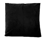 Large Faux Suede Black & Cream Reversible Cushion Cover 69x69cm