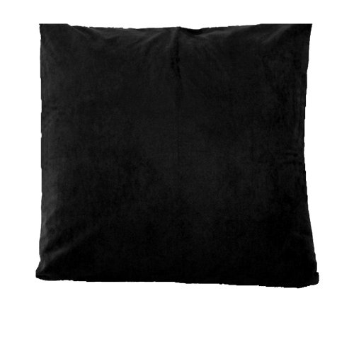 Large Faux Suede Black & Cream Reversible Cushion Cover 69x69cm