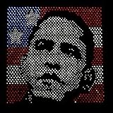 Obama & Flag Rhinestones Lights&darks Adult T-Shirt