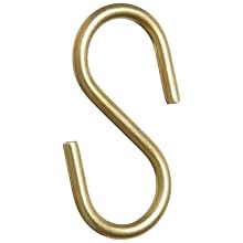 Brady 23304 1-1/2" Size Solid Brass "S" Hook (Pack Of 100)