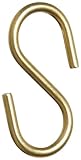 Brady 23304 1-1/2" Size Solid Brass "S" Hook (Pack Of 100)