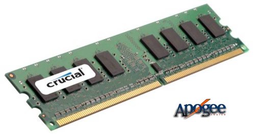 Crucial Technology CT12864AA800 1 GB 240-pin DIMM DDR2 PC2-6400 CL=6 Unbuffered NON-ECC DDR2-800 1.8V 128Meg x 64 Memory
