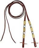 Cross Stone Concho Reins with Rawhide