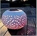 Color Changing LED Solar Light Garden Ceramic Table Light, Waterproof Yard Decoration Ceramic Night Table Lamp for Outdoor Decoration